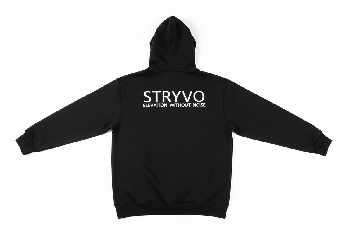 STRYVO Heavyweight Hoodie 430GSM – Back Statement Edition